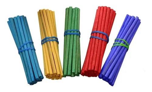 PALITO DE MADERA DE COLOR TAMAÑO 14 CM