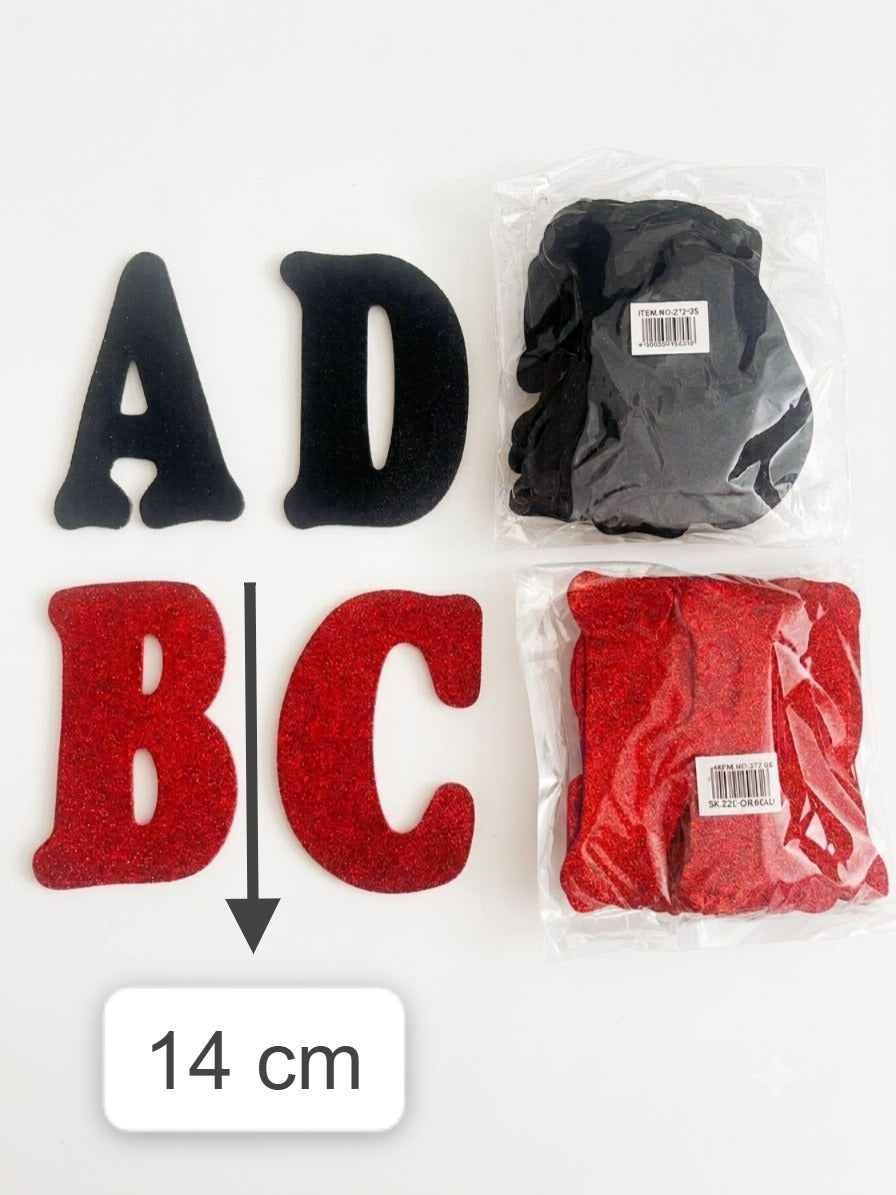 PAQUETE DE LETRAS DE ABECEDARIO TAMAÑO 14 CM